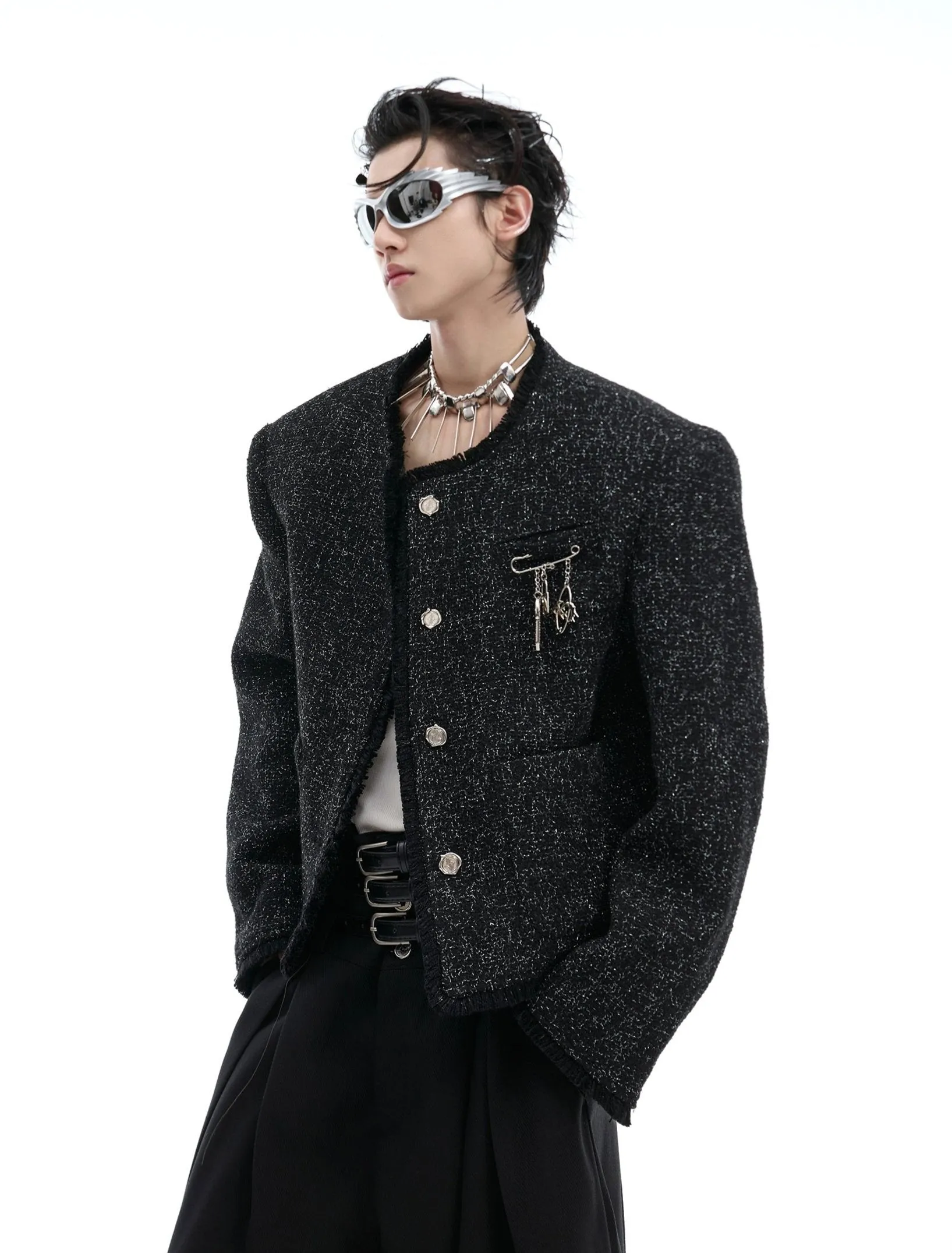 【24s Oct.】Chanel Style Shiny Texture Light Luxury Jacket