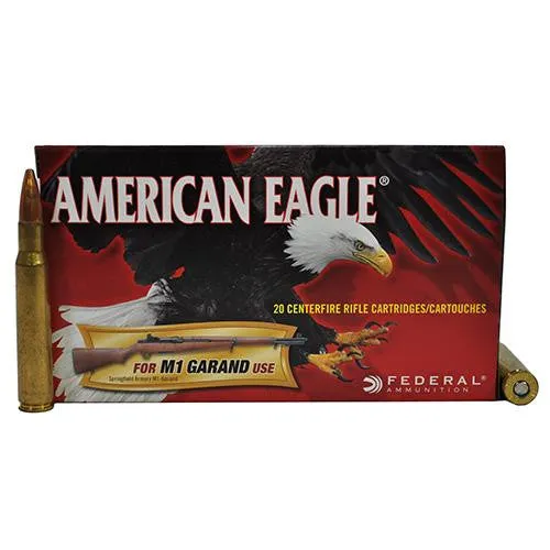 30-06 Springfield - American Eagle, 150 Grains, Full Metal Jacket, M1 Garand, Per 20