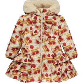 A DEE - A Dee Queen Amelia Crown Print Coat - White