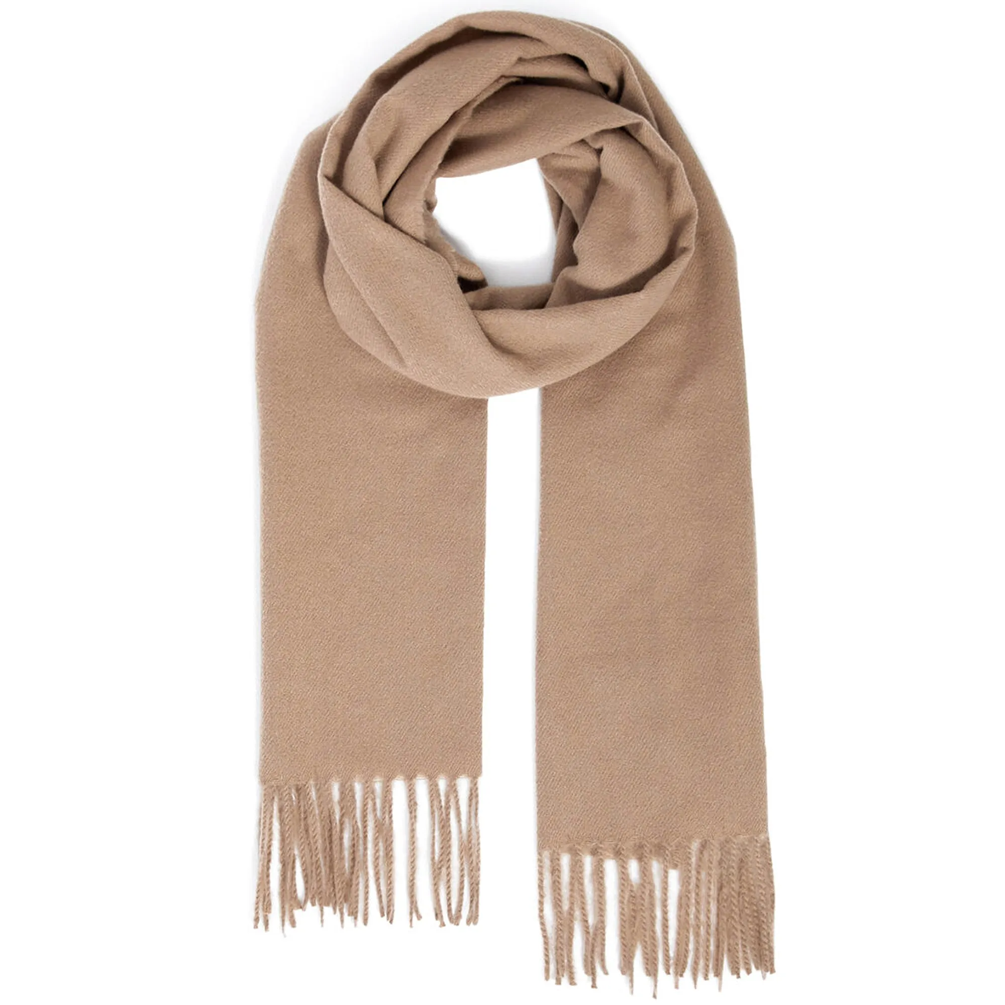 Accessorize London Women's Natural Plain Tassel Scarf