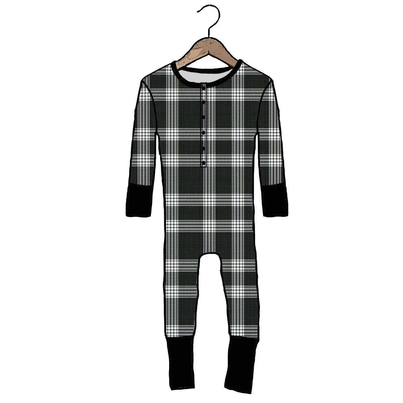 Ain't Mad About Plaid  At Your Leisure Snap Down Adult Romper