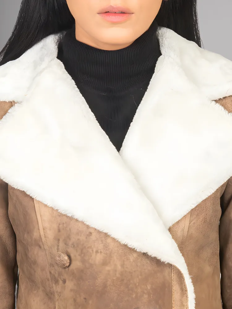 Amie Double Breasted Shearling Coat