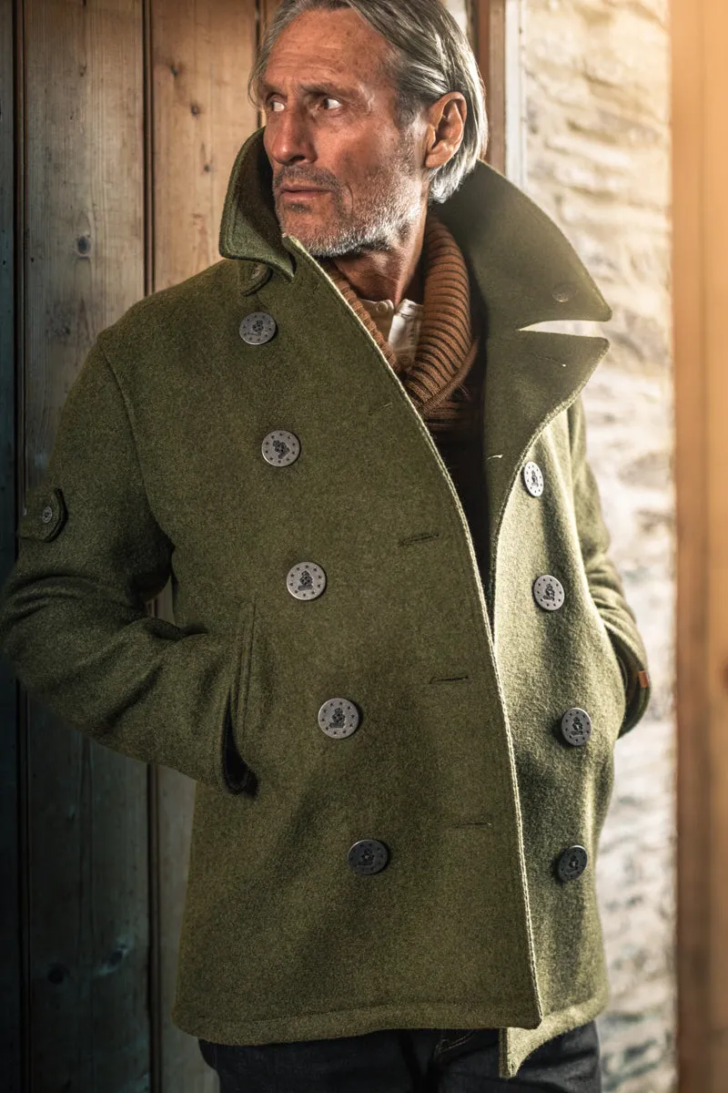 &SONS Boardwalk Peacoat Army Green