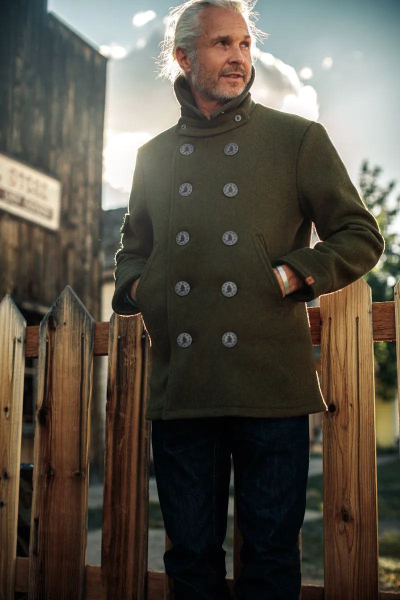 &SONS Boardwalk Peacoat Army Green