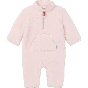 Baby Girls Pink Sherpa Romper