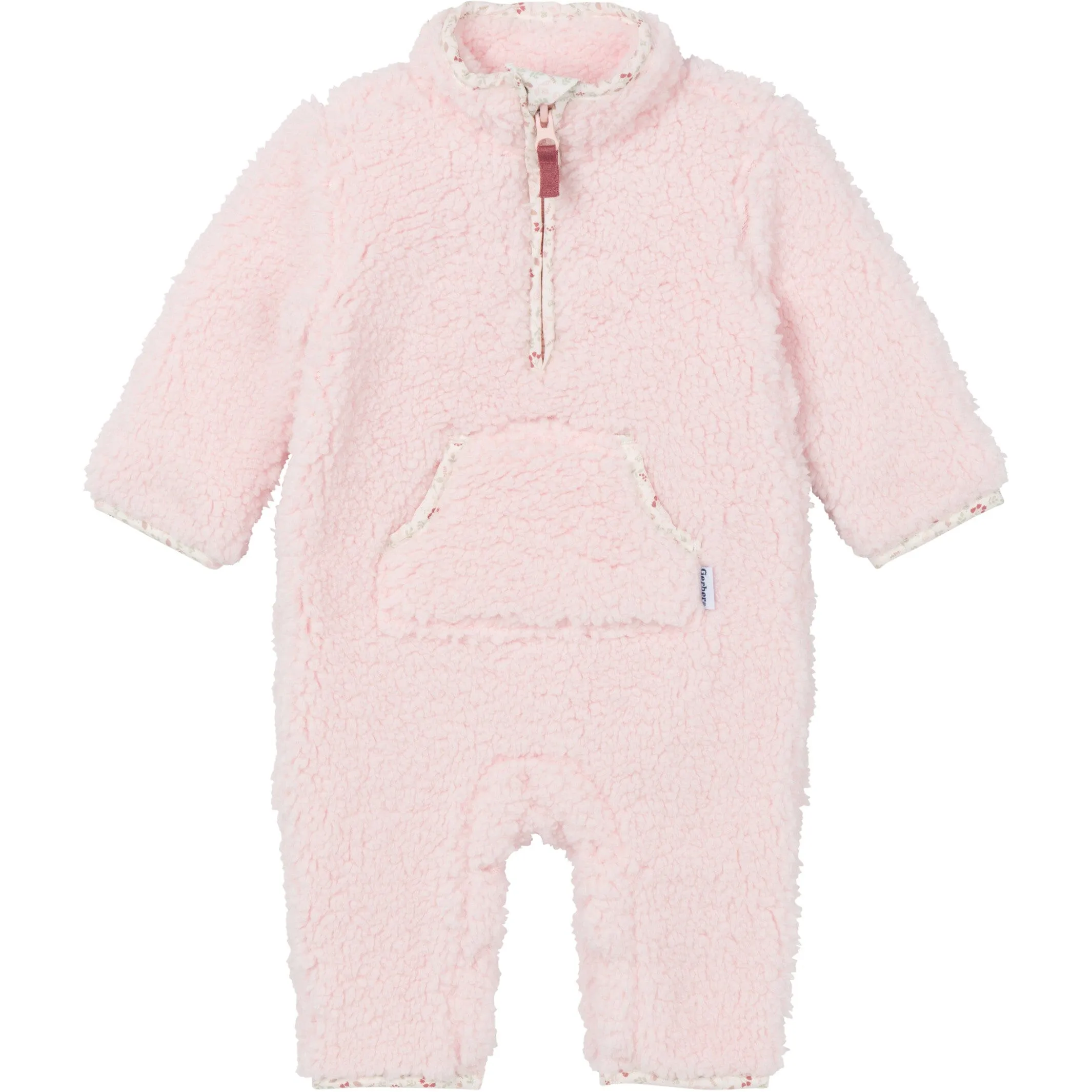 Baby Girls Pink Sherpa Romper