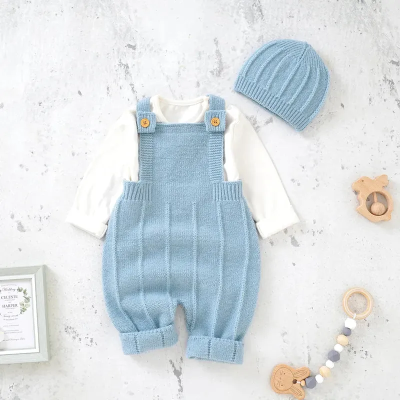 Baby Knitted Romper with Hat