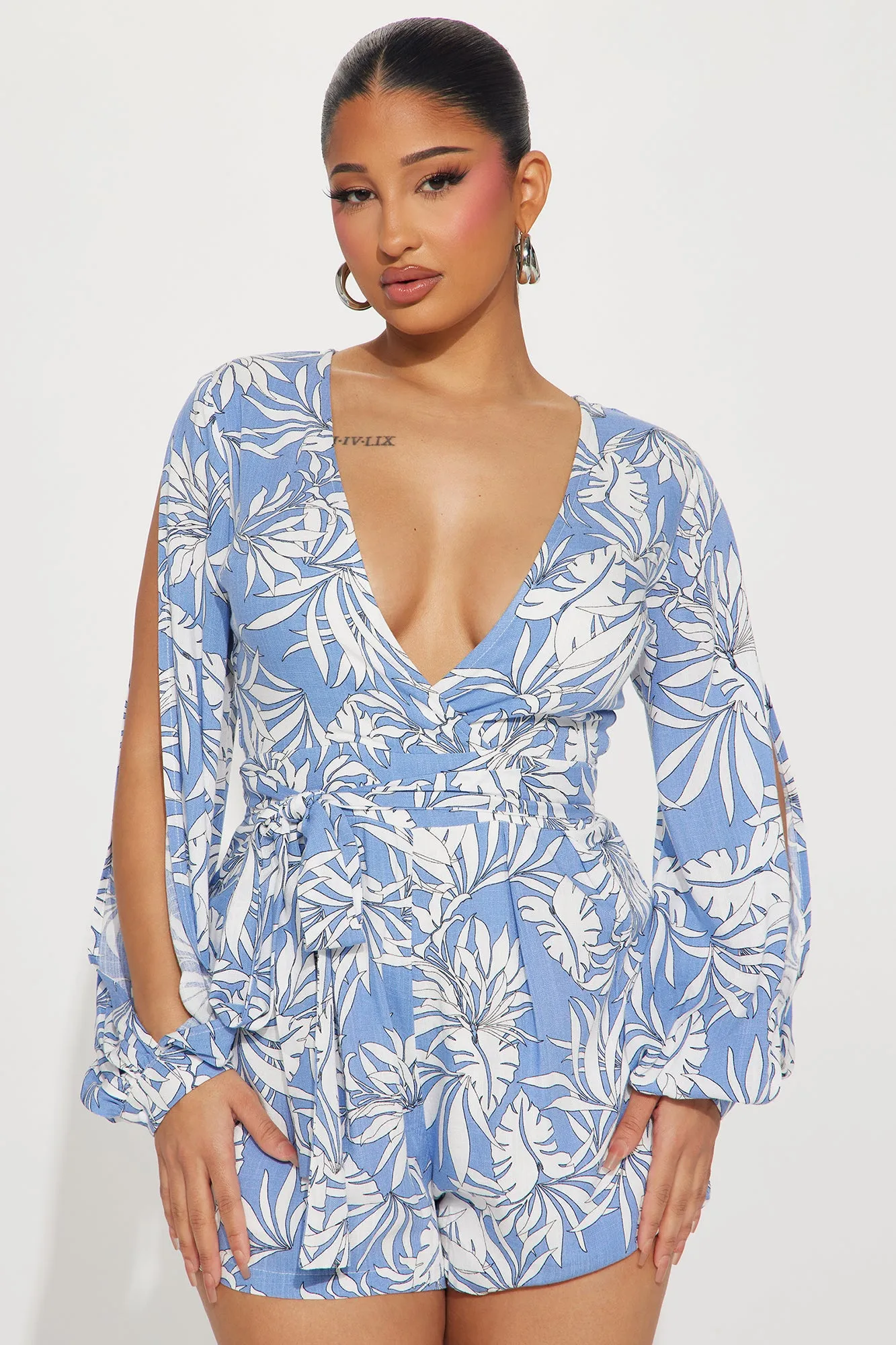 Bahama Adventures Romper - Blue/combo