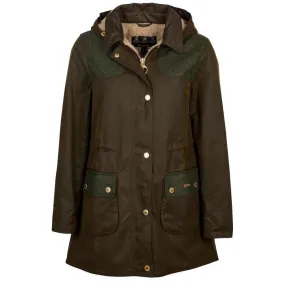 Barbour Keiss Ladies Wax Jacket - Olive/Natural