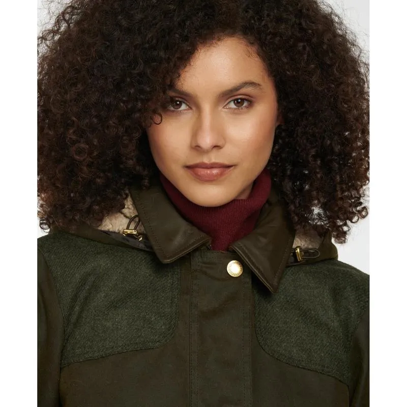 Barbour Keiss Ladies Wax Jacket - Olive/Natural