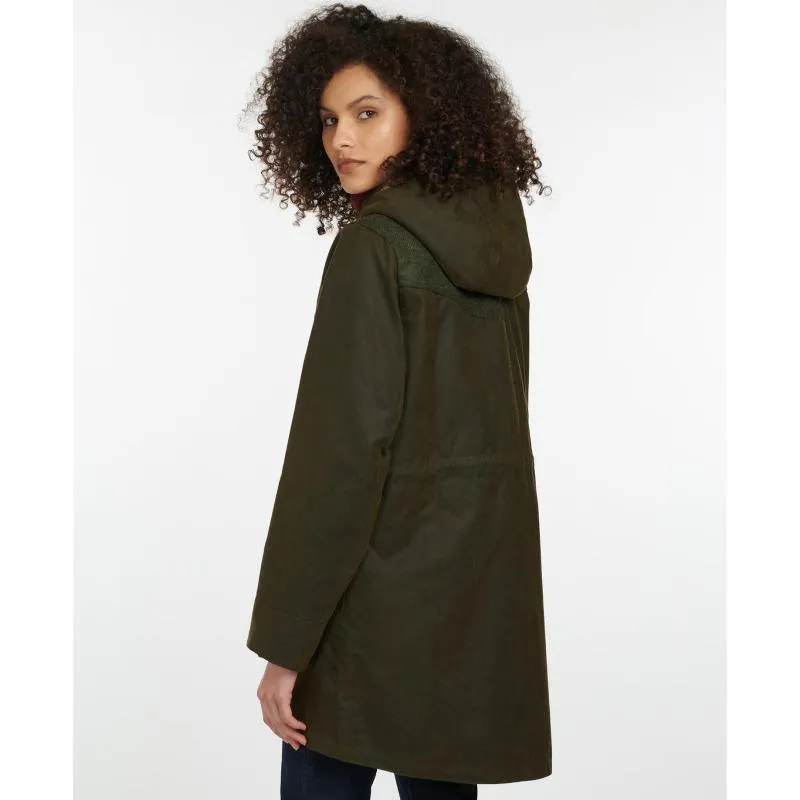 Barbour Keiss Ladies Wax Jacket - Olive/Natural