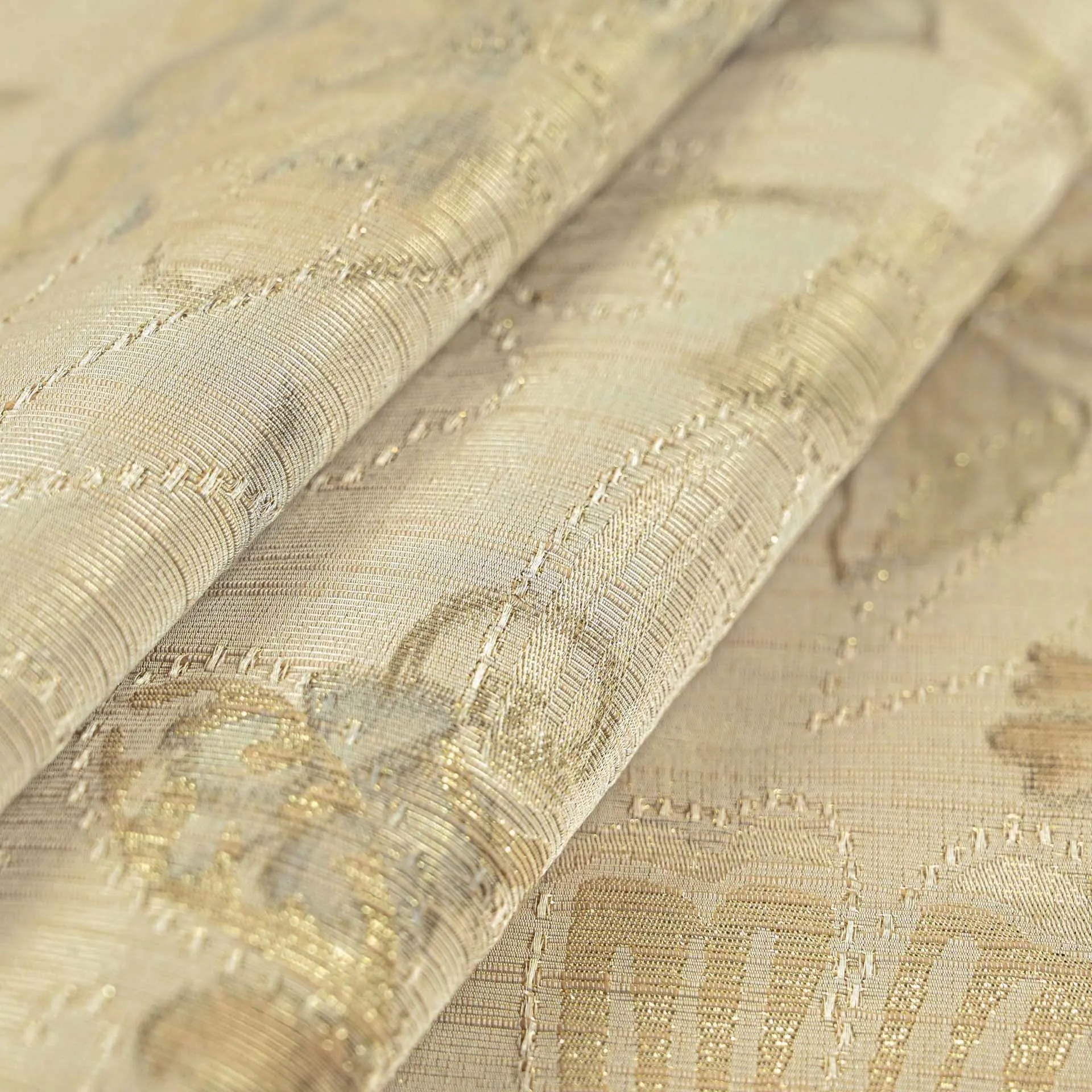 Beige Gold Romantic Jacquard 2417