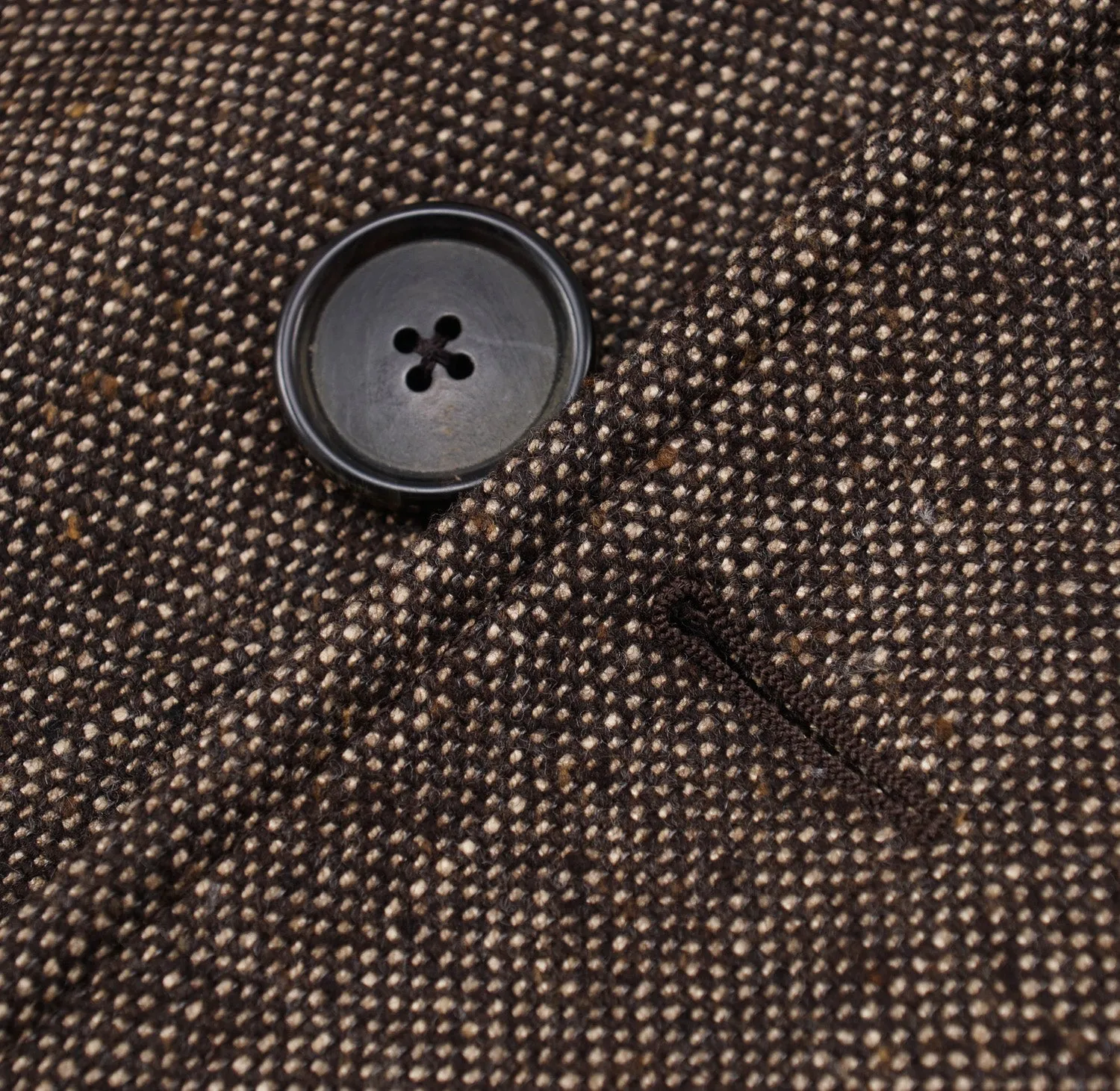 Belvest Donegal Tweed Wool Pea Coat