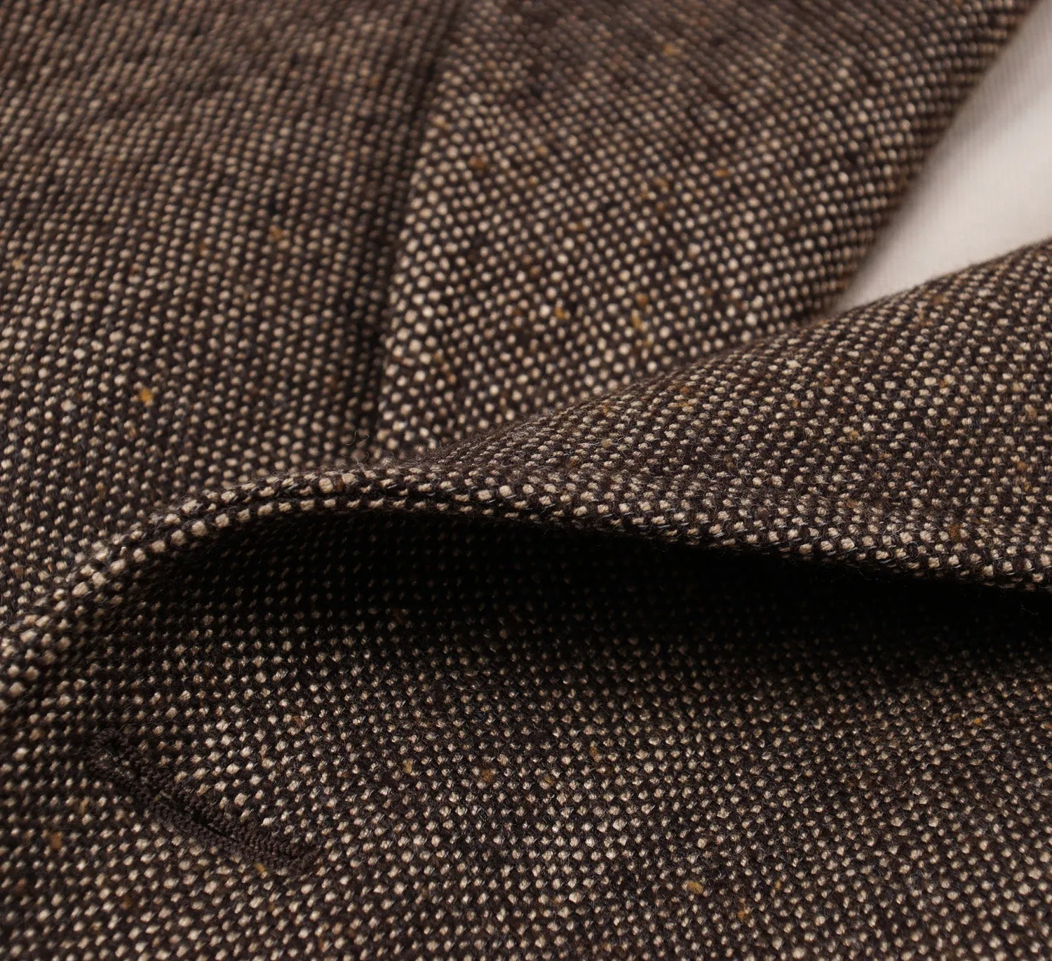 Belvest Donegal Tweed Wool Pea Coat