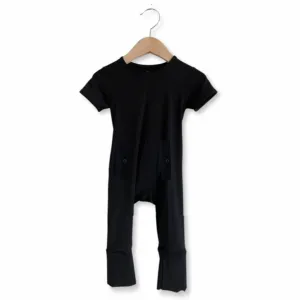 Black At Your Leisure Adaptive Tube Access Short Long Romper