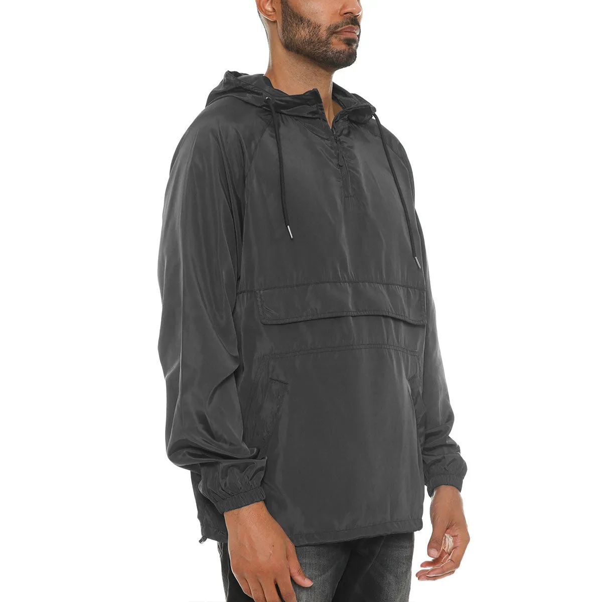 Black Color Block Anorak