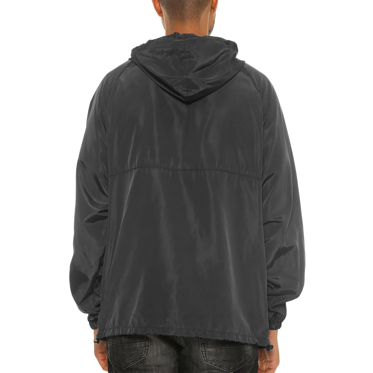 Black Color Block Anorak