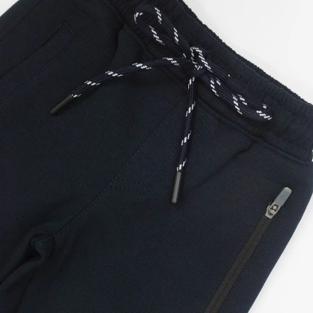 Blue & Black Regular Fit Joggers