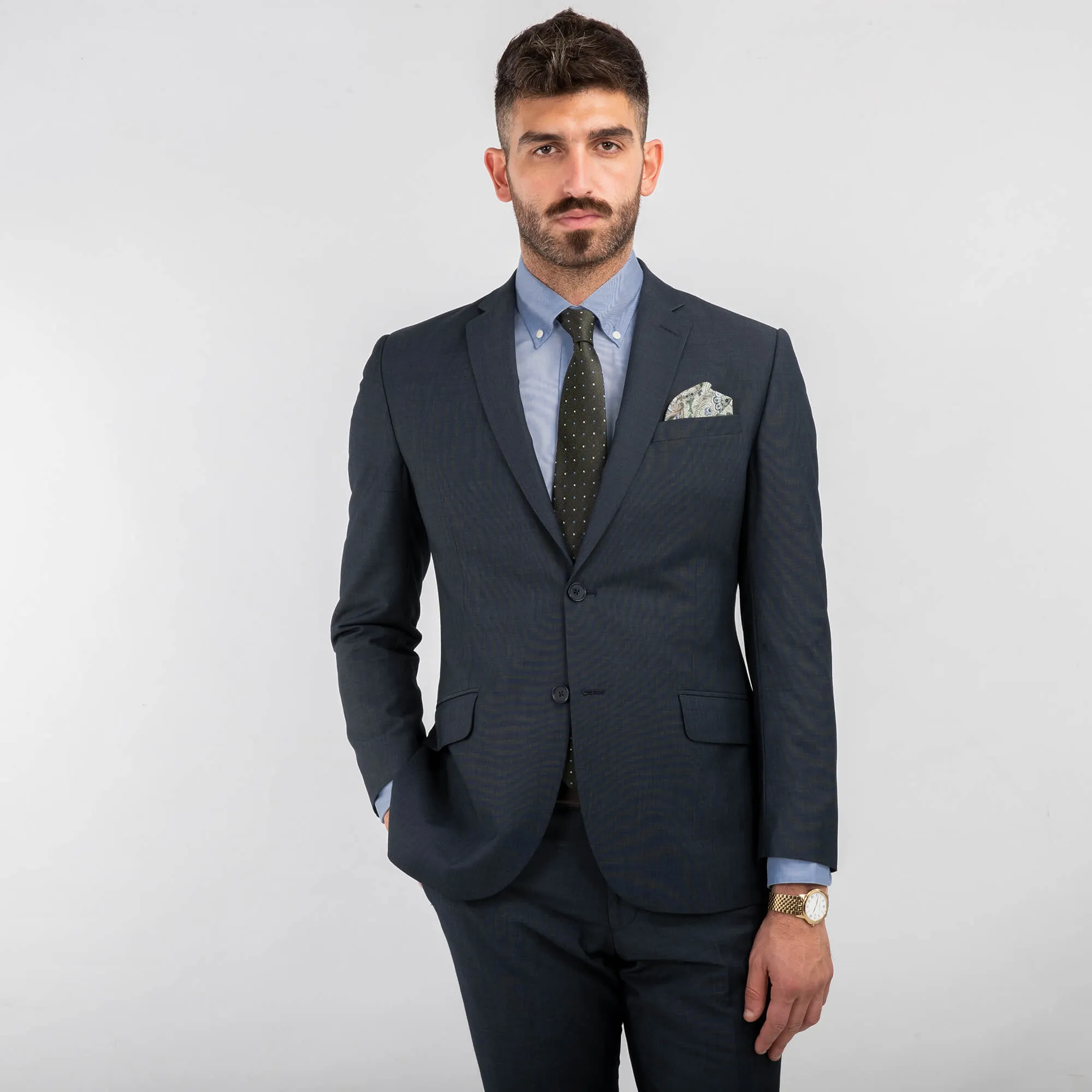 Blue End On End Machine Washable Suit