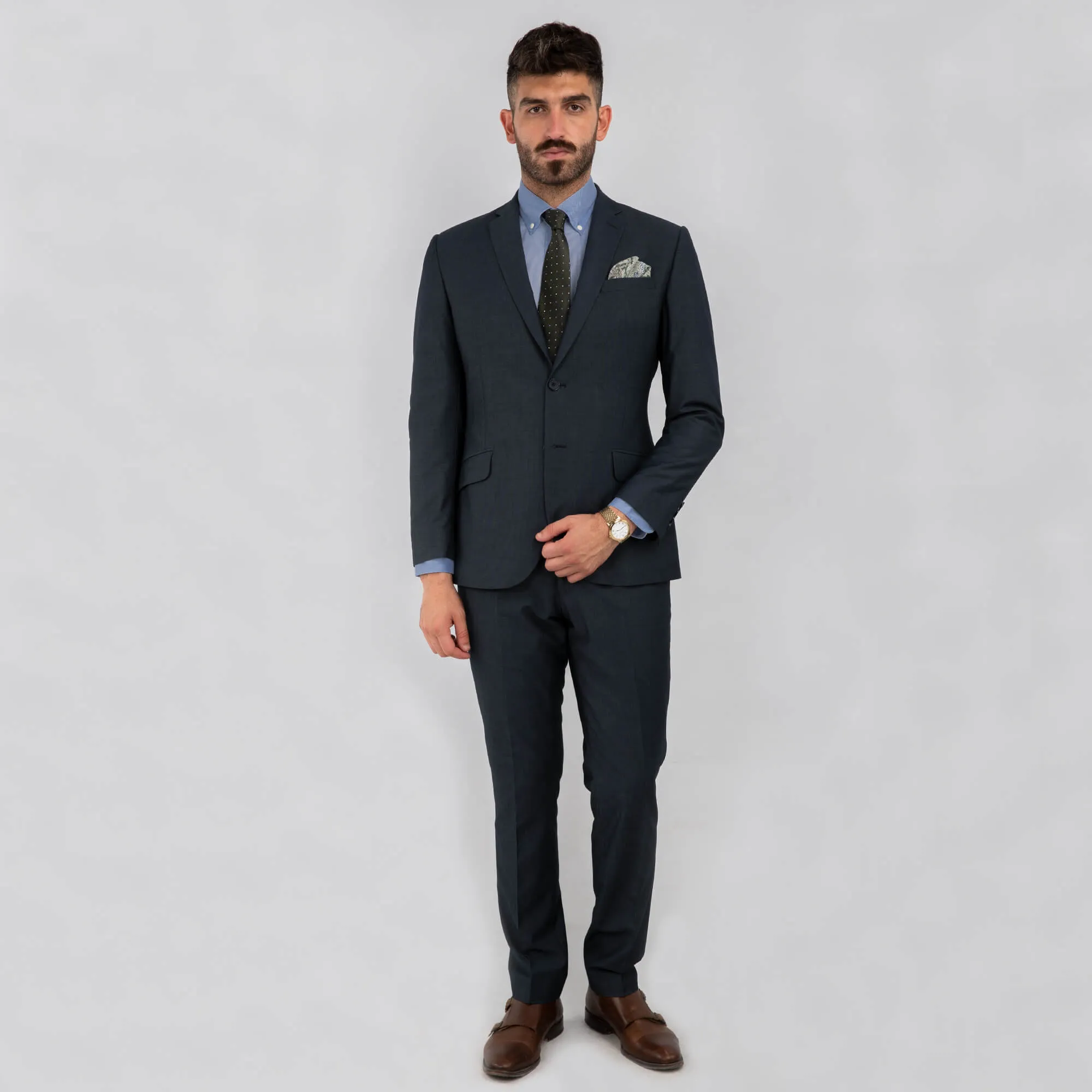 Blue End On End Machine Washable Suit