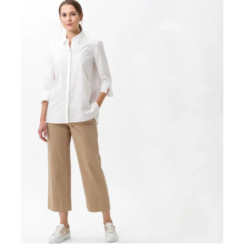 Brax Blue Planet Sustainable Stretch Cotton Cropped Culottes Maine S 74-3207