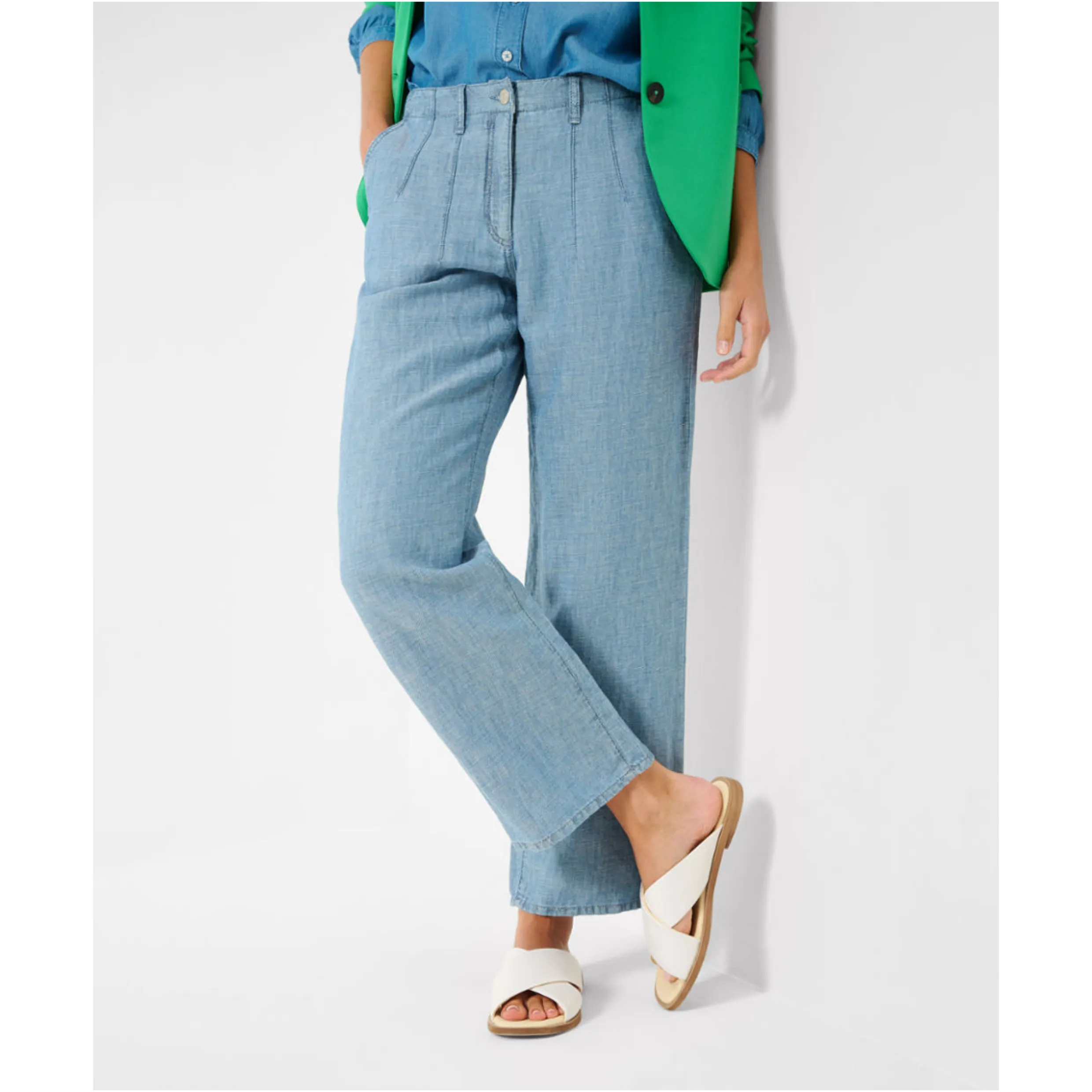 Brax Culottes in Lightweight denim Maine S Clean Light Blue 74-7608