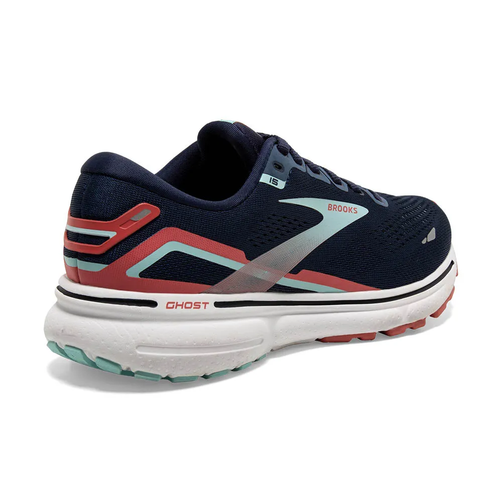 Brooks Ghost 15 (Womens) - Peacoat/Canal Blue/Rose