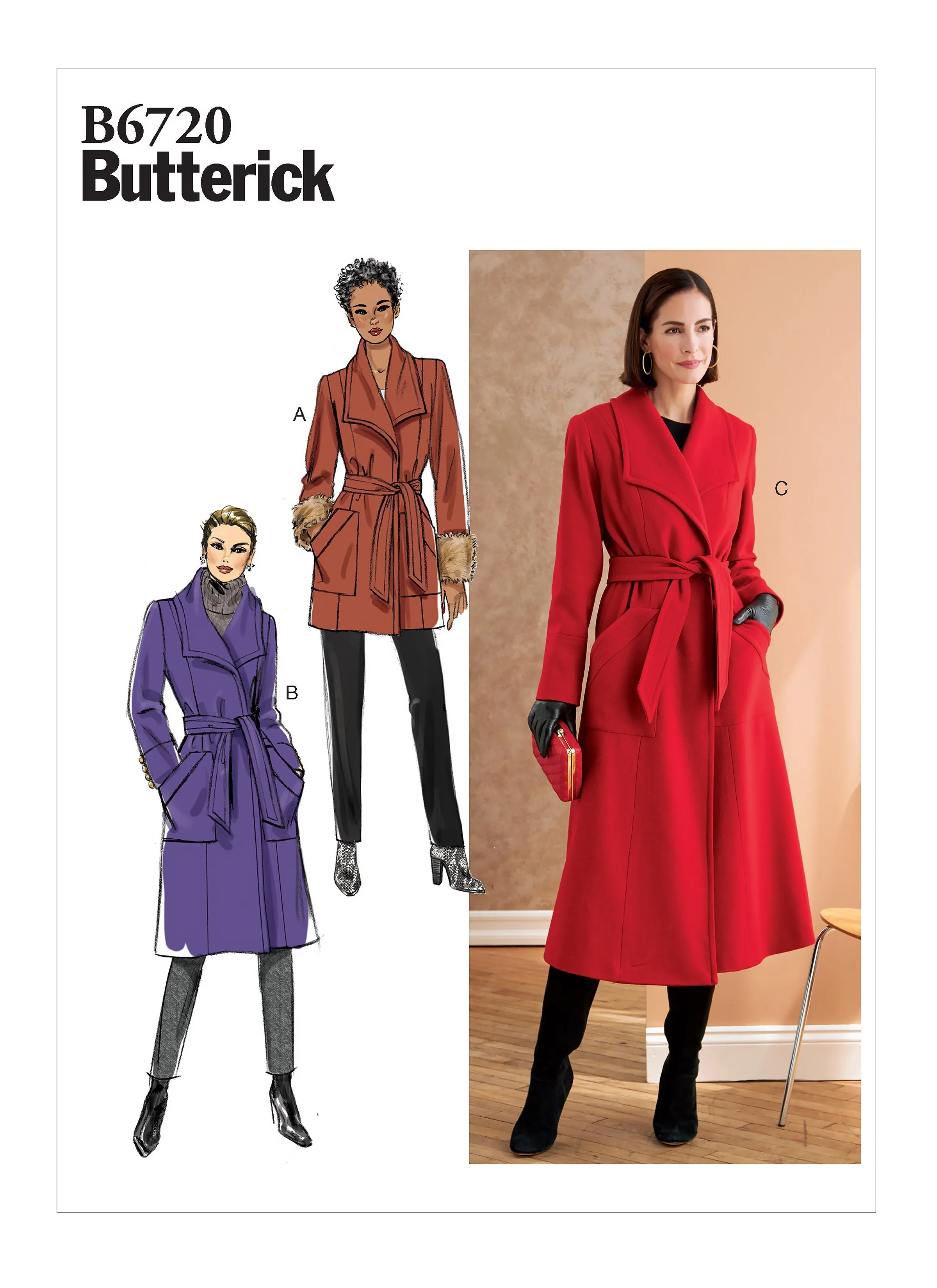 Butterick 6720 Misses / Petite Overcoat Pattern