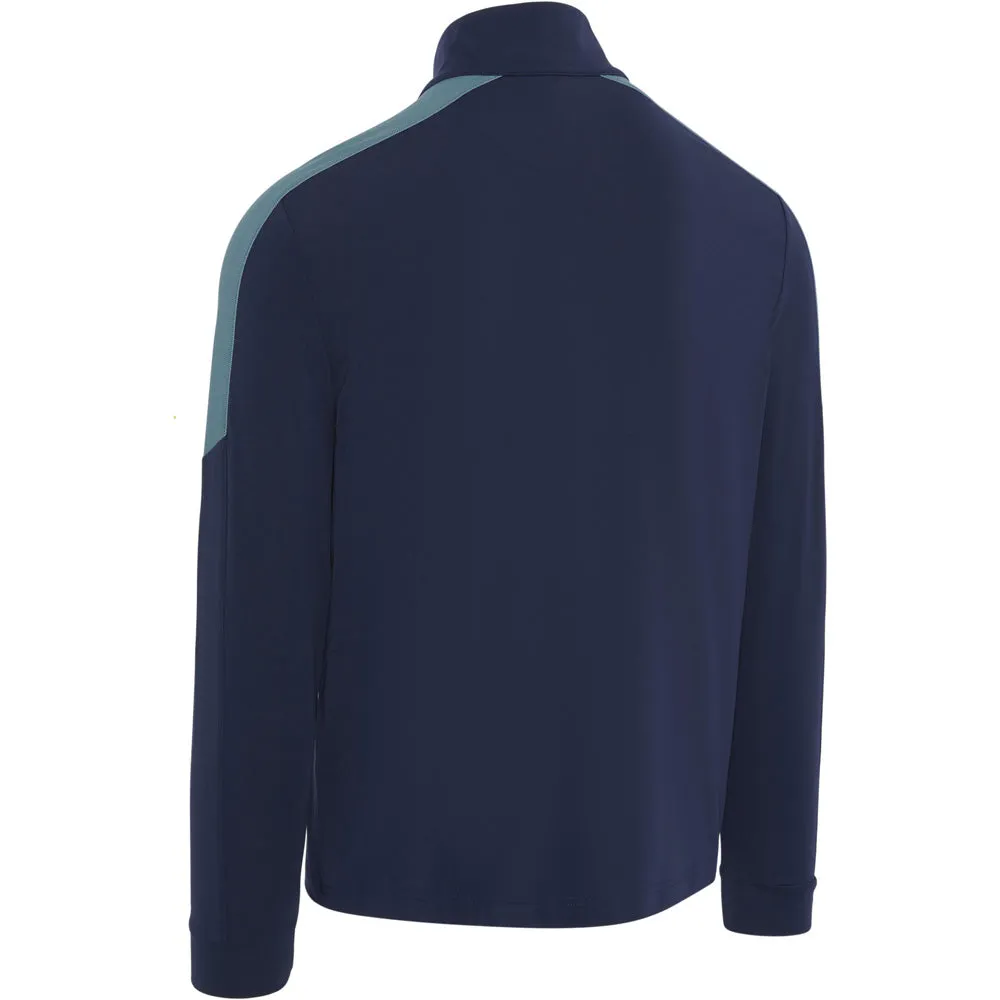 Callaway 1/4 Zip Block Chev Pullover - Peacoat