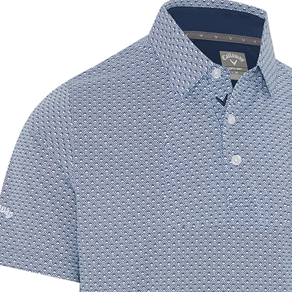 Callaway All-Over Trademark Print Polo Shirt - Peacoat