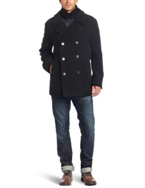 Calvin Klein Men's Wool Peacoat with bib