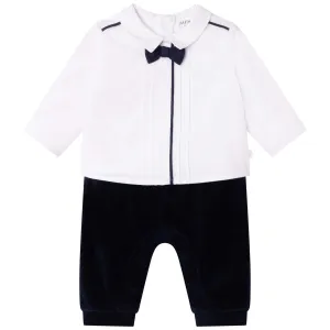 Carrement Beau Navy and White Romper