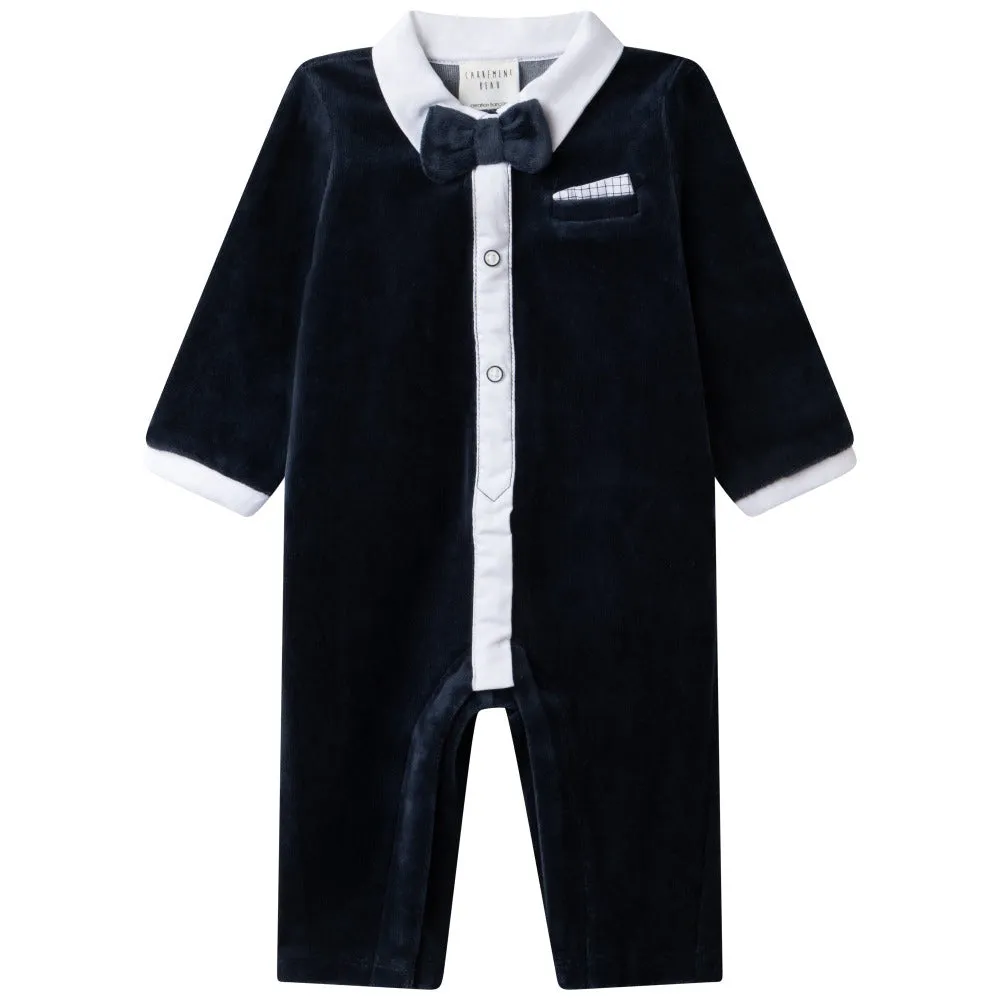 Carrement Beau Navy Velour All In One