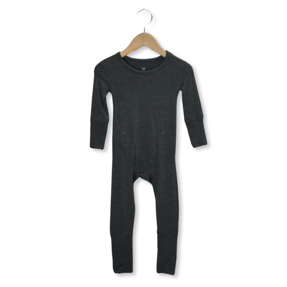 Charcoal Adaptive Tube Access with snaps Day to Night Romper