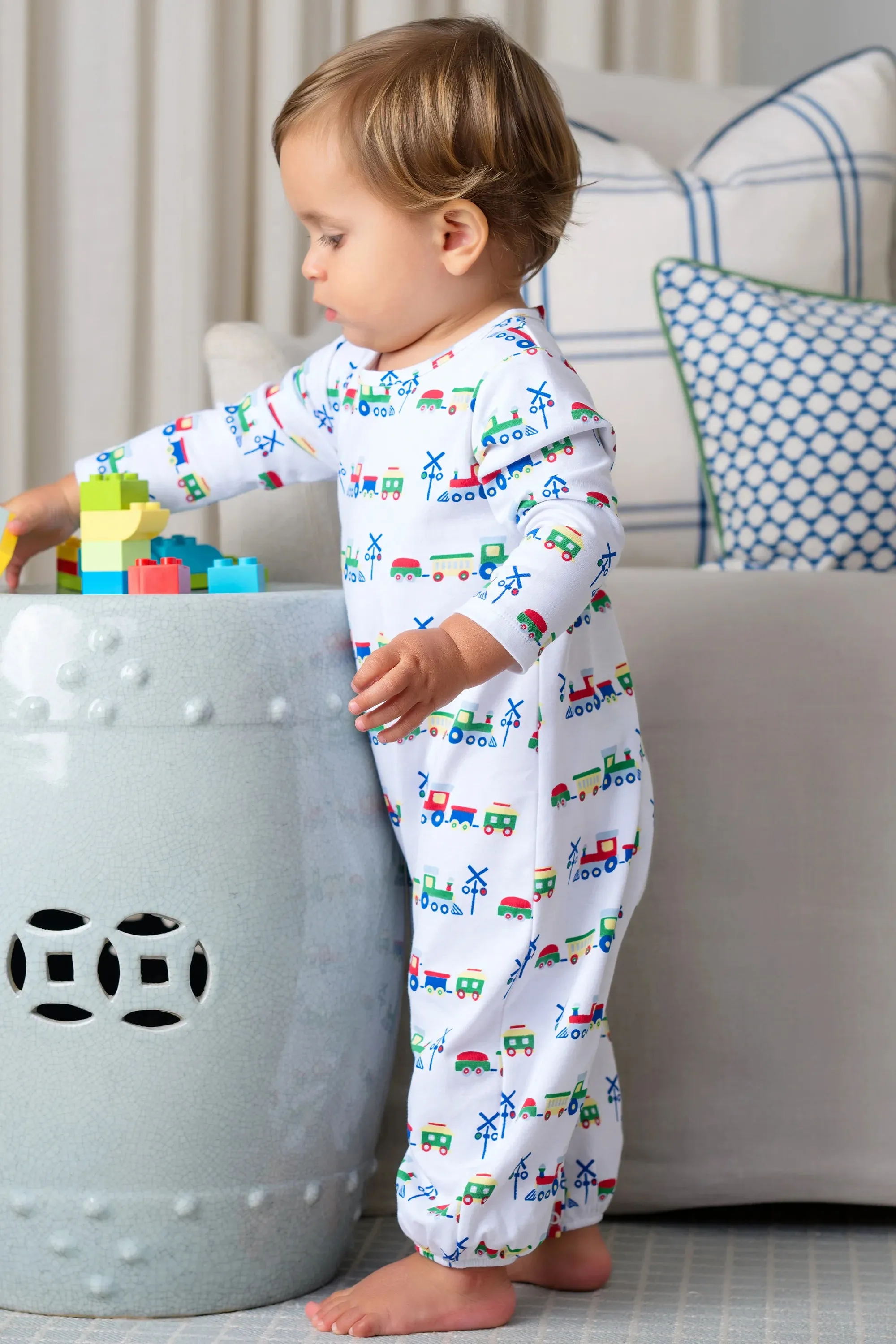 Chatham Choo Choo LS Patton Play Romper