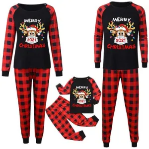 Christmas Pajamas Matching Family Pyjamas New Year Sleepwear Mommy and Me Clothing Boy Girl T-shirt Pants Suit Baby Romper Look Sleepwear