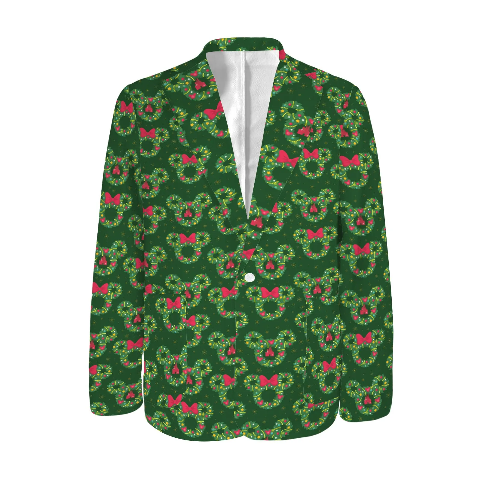 Christmas Wreaths Men's Blazer Jacket