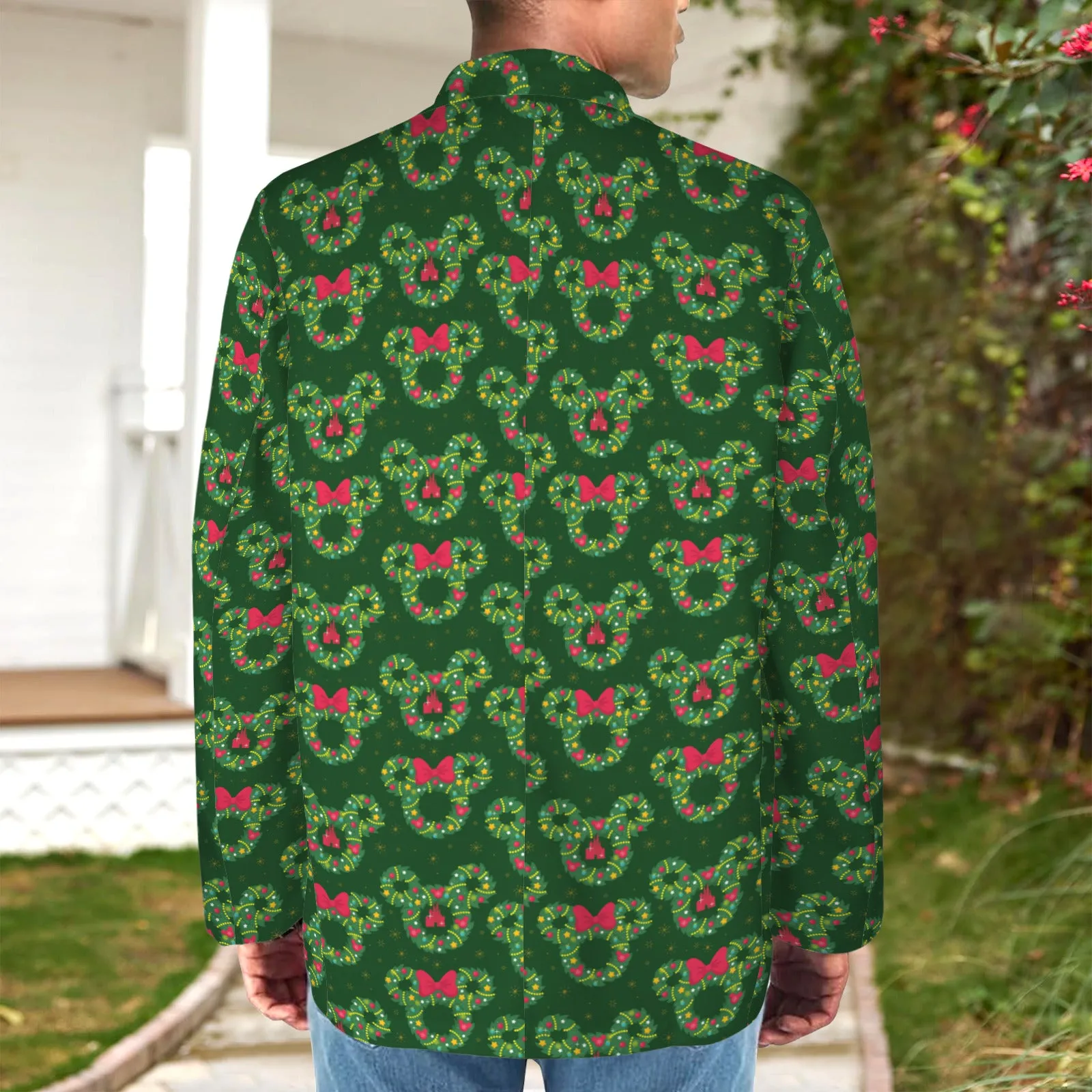 Christmas Wreaths Men's Blazer Jacket