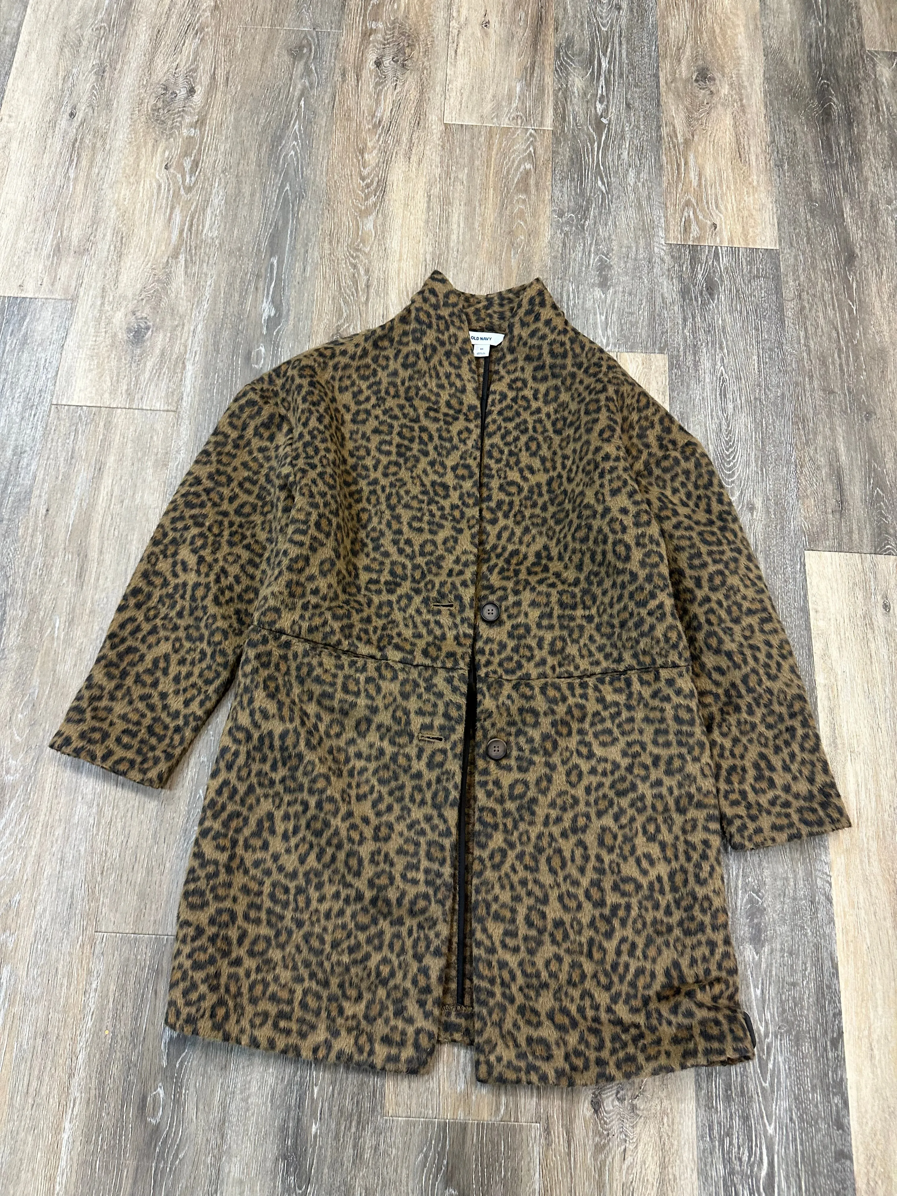 Coat Peacoat By Old Navy In Animal Print, Size: Xs