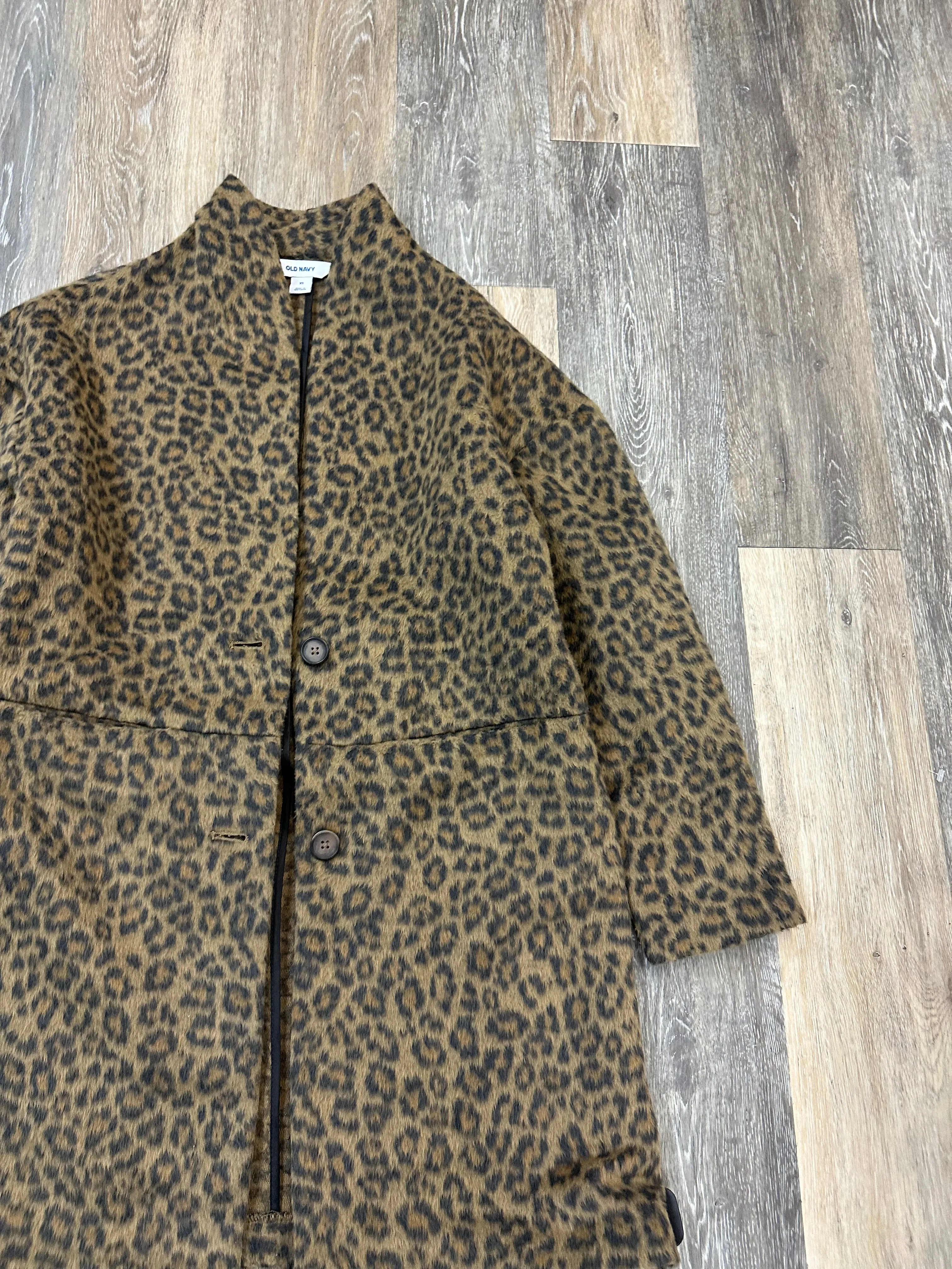 Coat Peacoat By Old Navy In Animal Print, Size: Xs