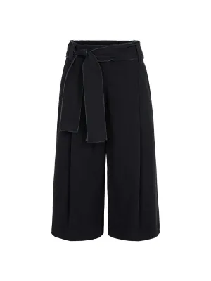 Cotton Canvas Wide Culotte