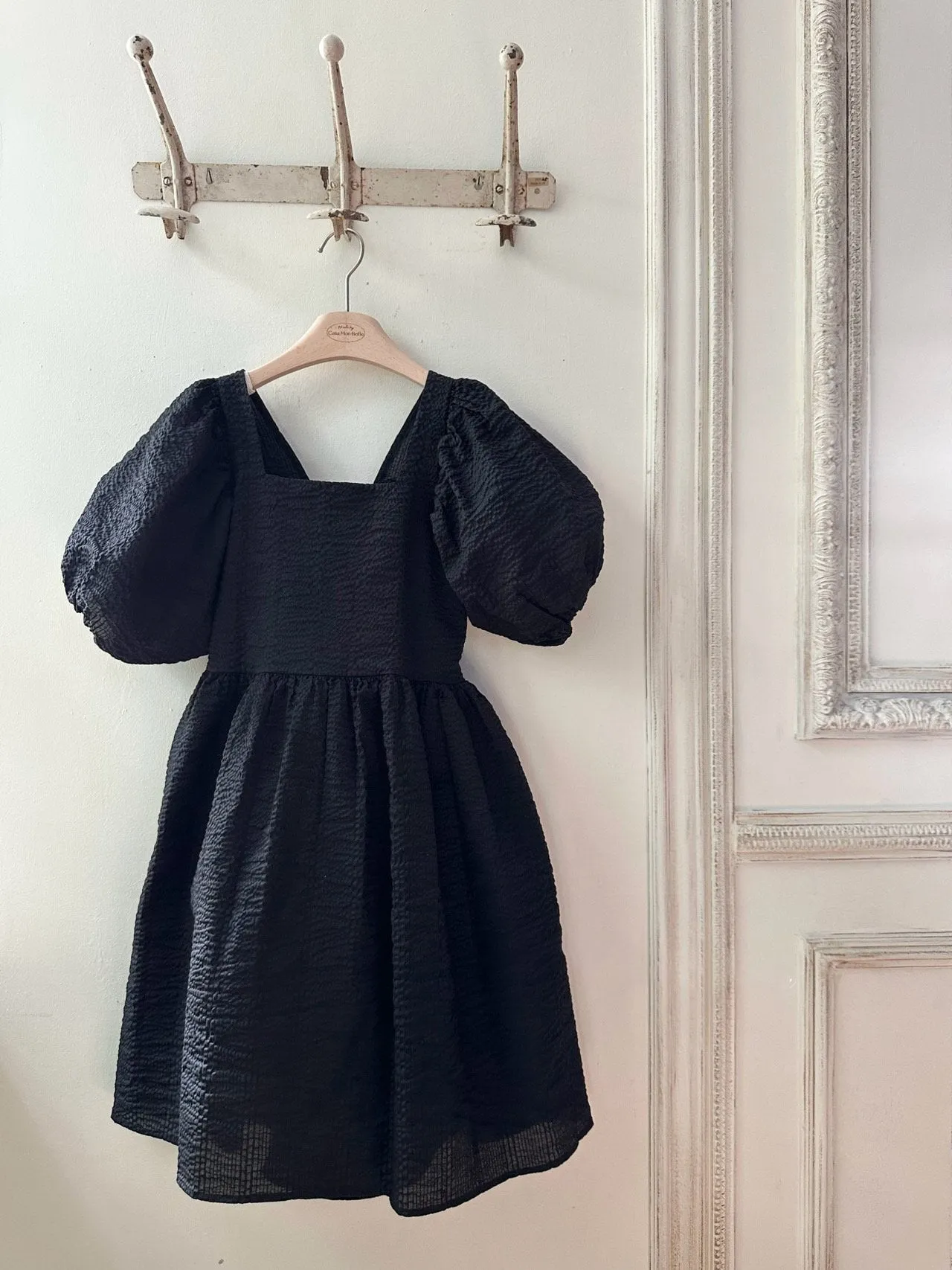 Cotton Ripple Adult Dress _Black