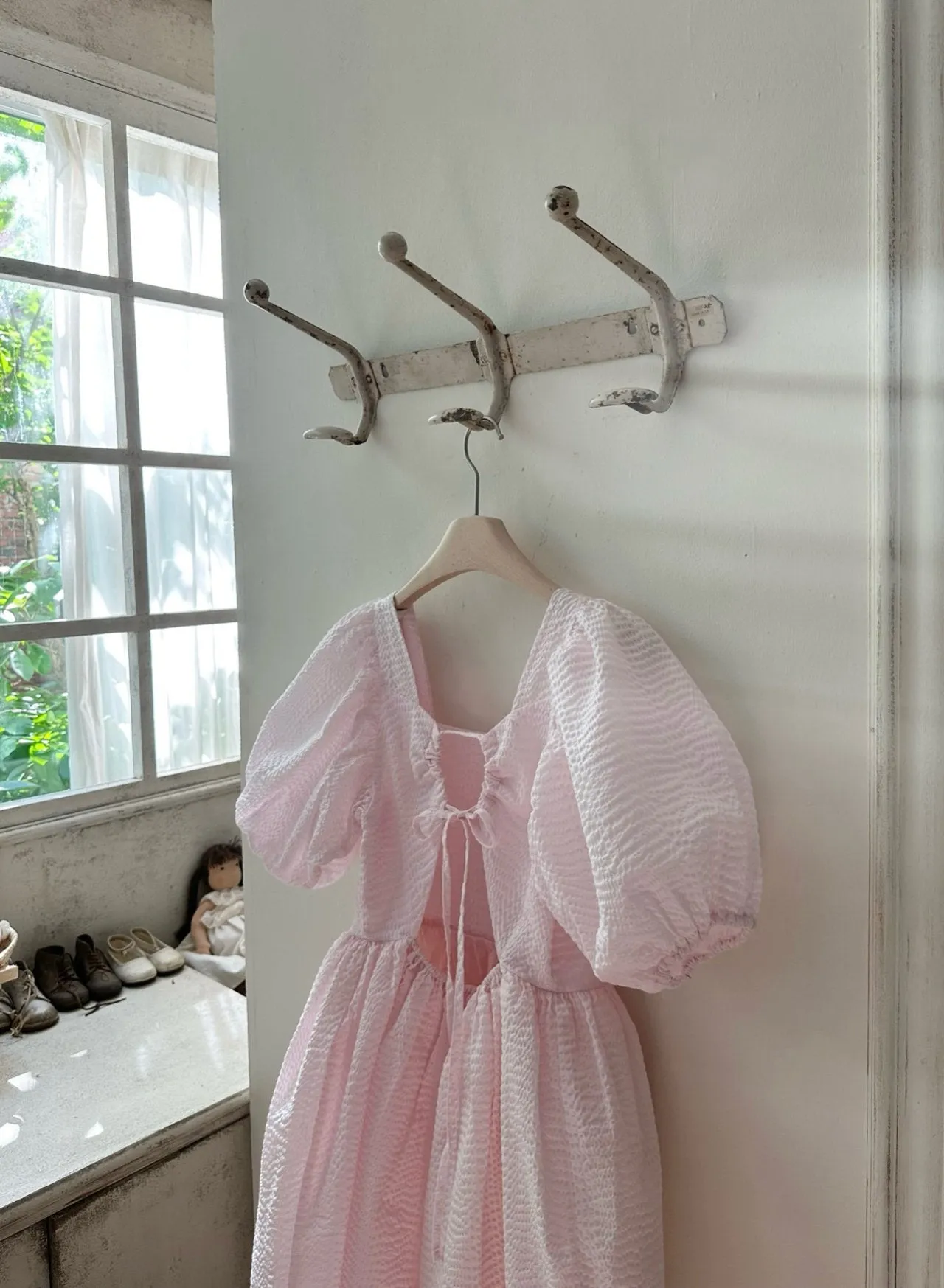 Cotton Ripple Adult Dress _Light Pink