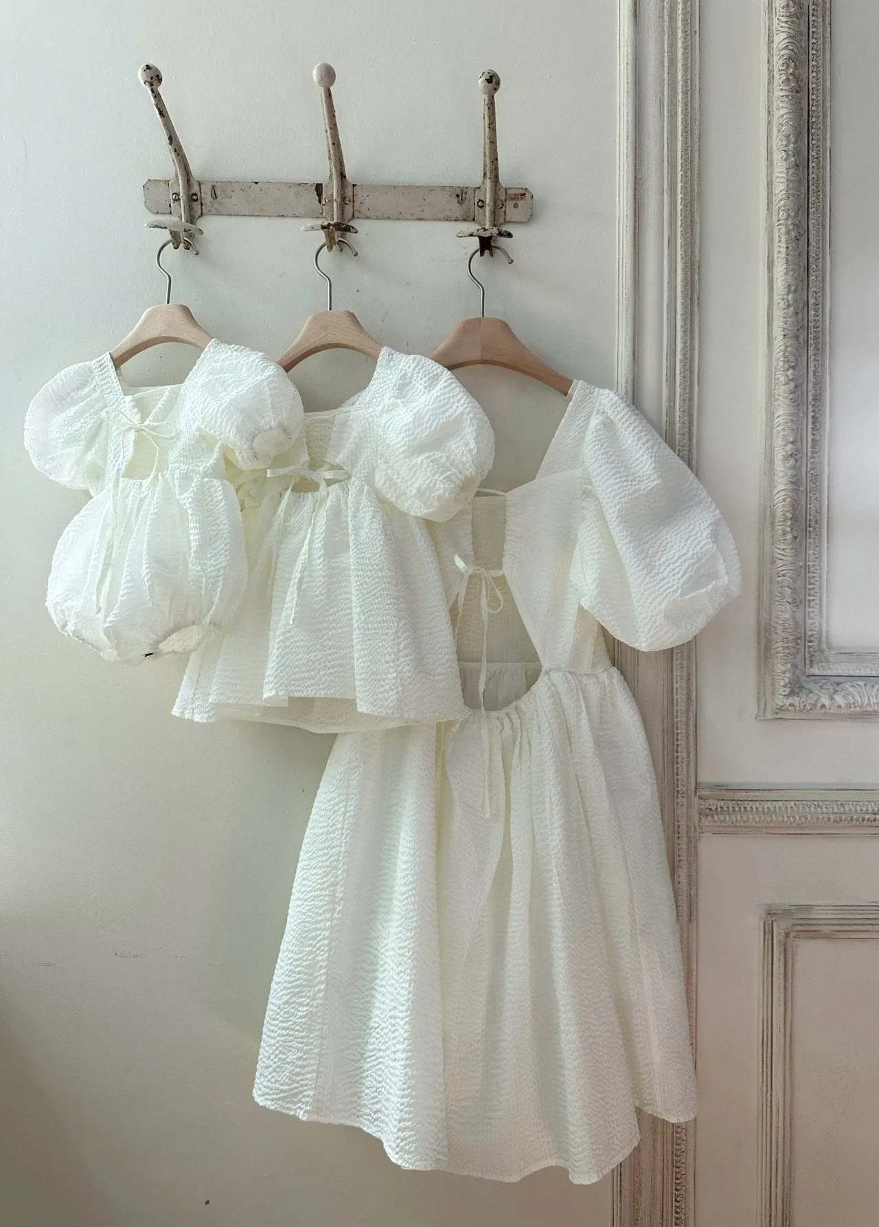 Cotton Ripple Dress _Ivory