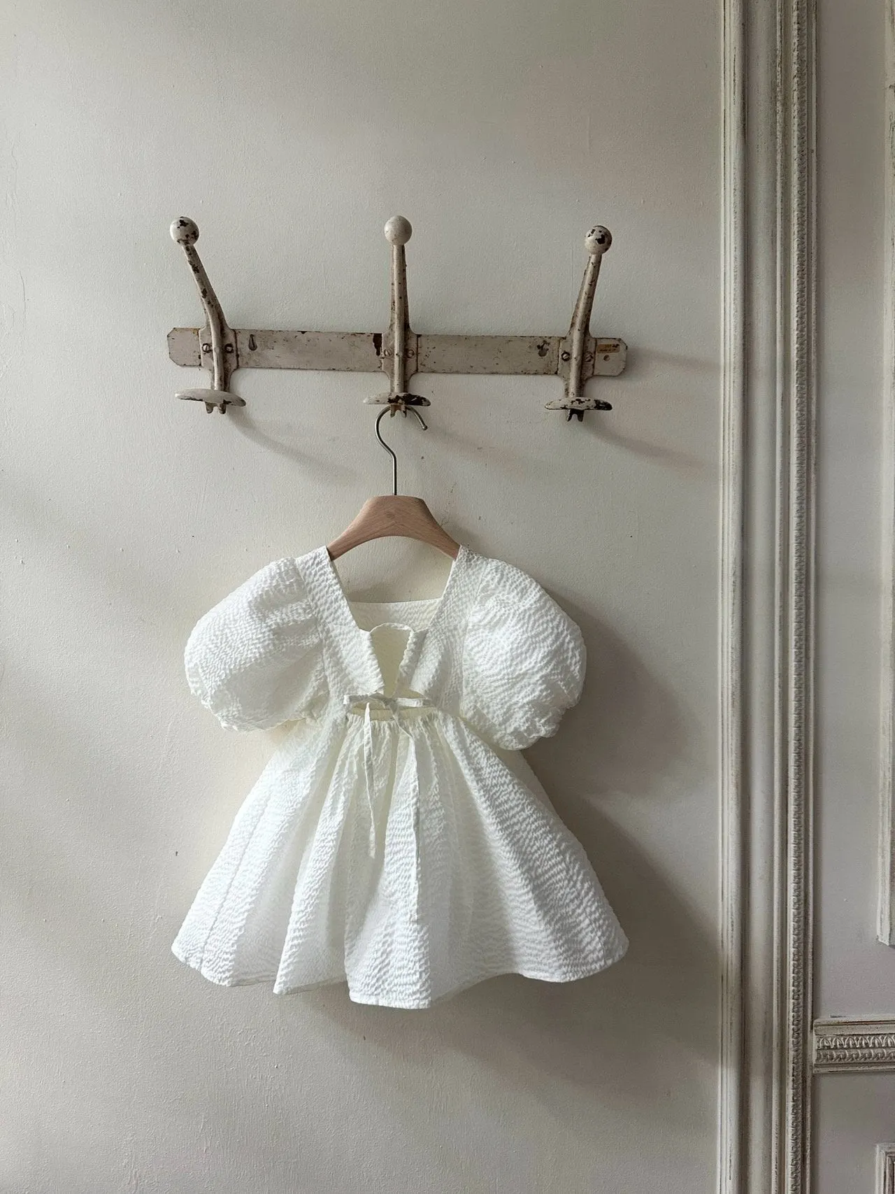 Cotton Ripple Dress _Ivory