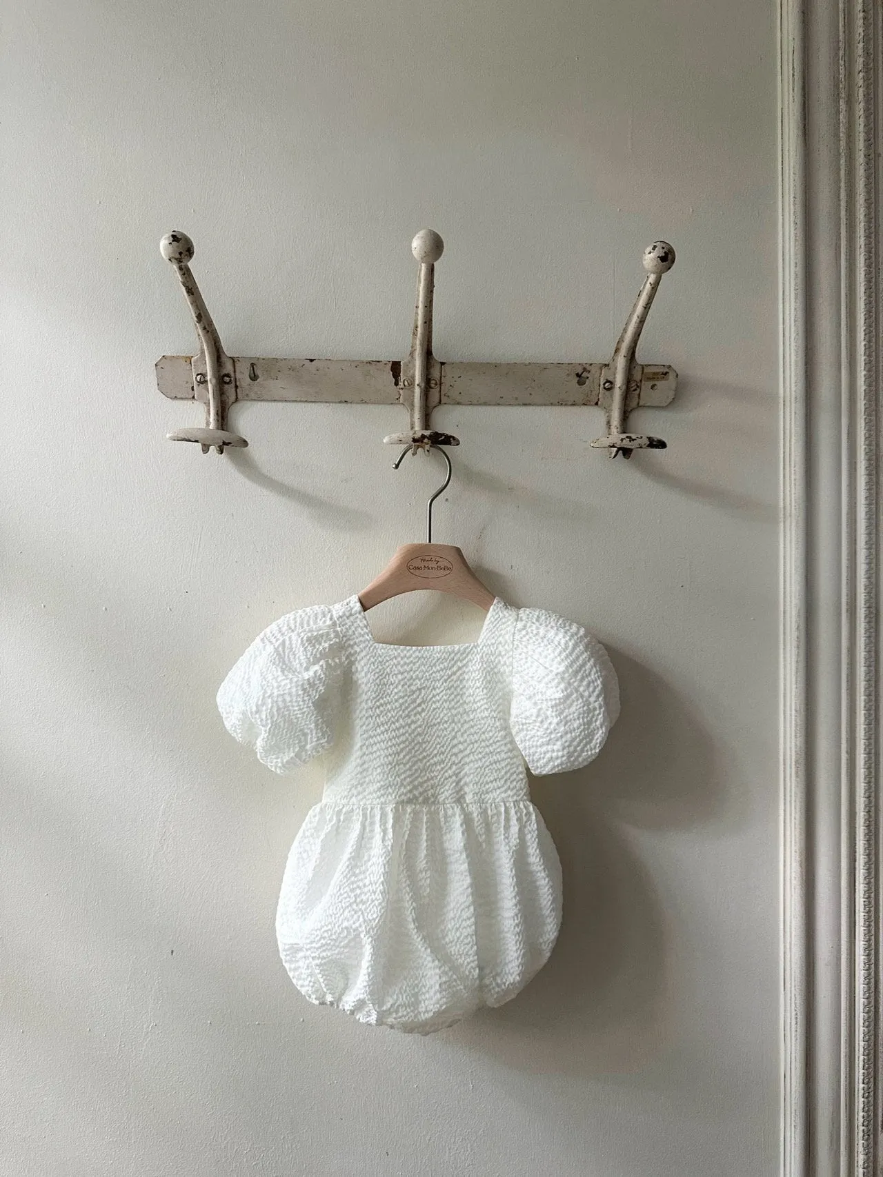 Cotton Ripple Romper _Ivory