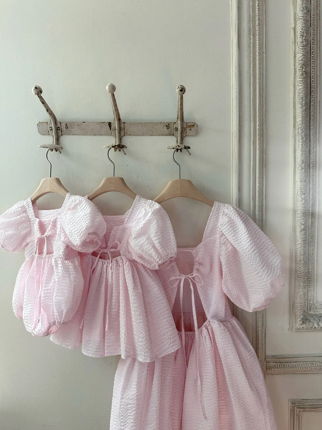 Cotton Ripple Romper _Light Pink