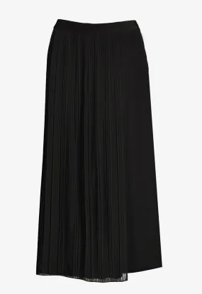 Culottes With Pleated Overlay