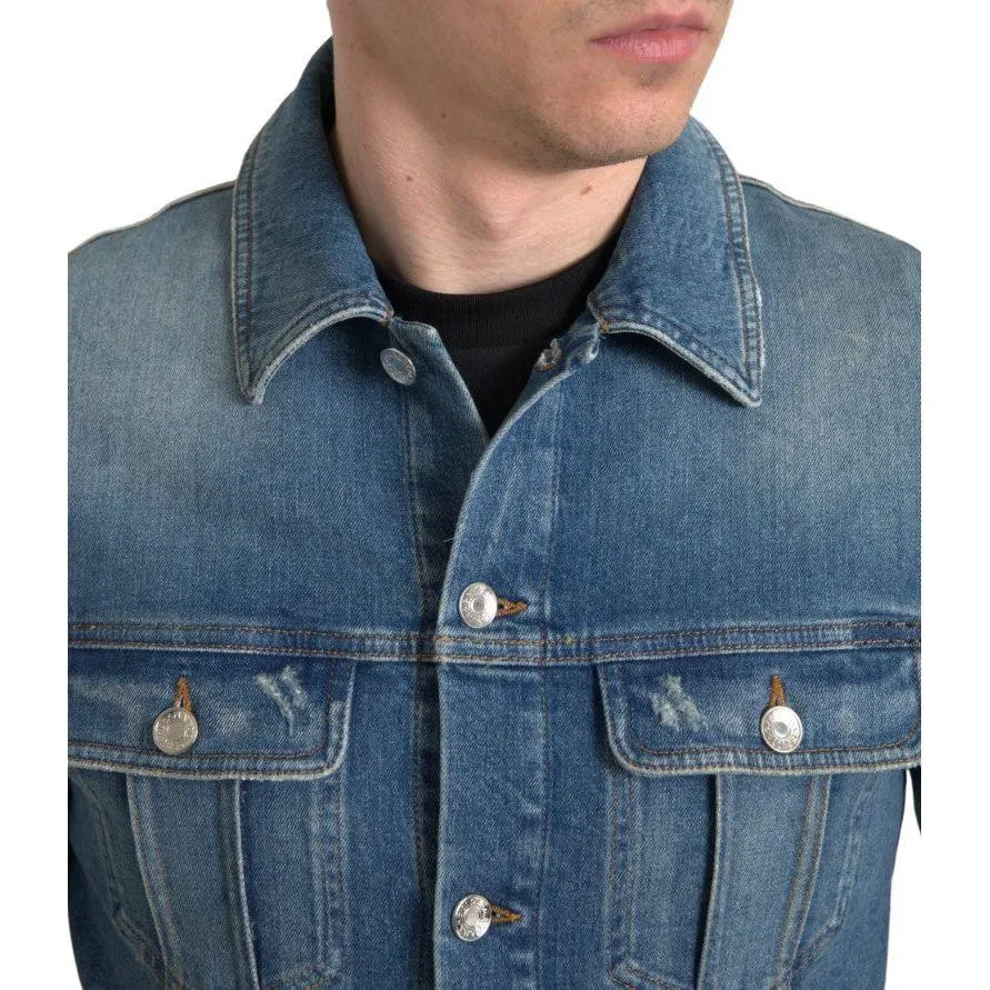 Dolce & Gabbana Elegant Blue Denim Stretch Jacket