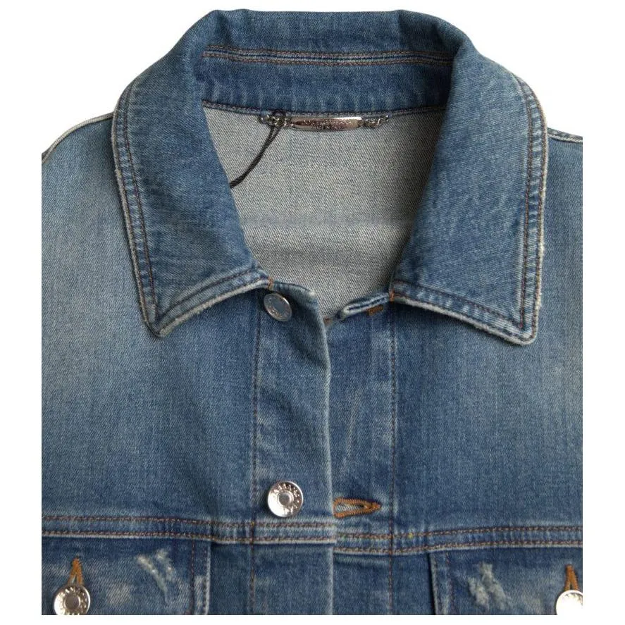 Dolce & Gabbana Elegant Blue Denim Stretch Jacket